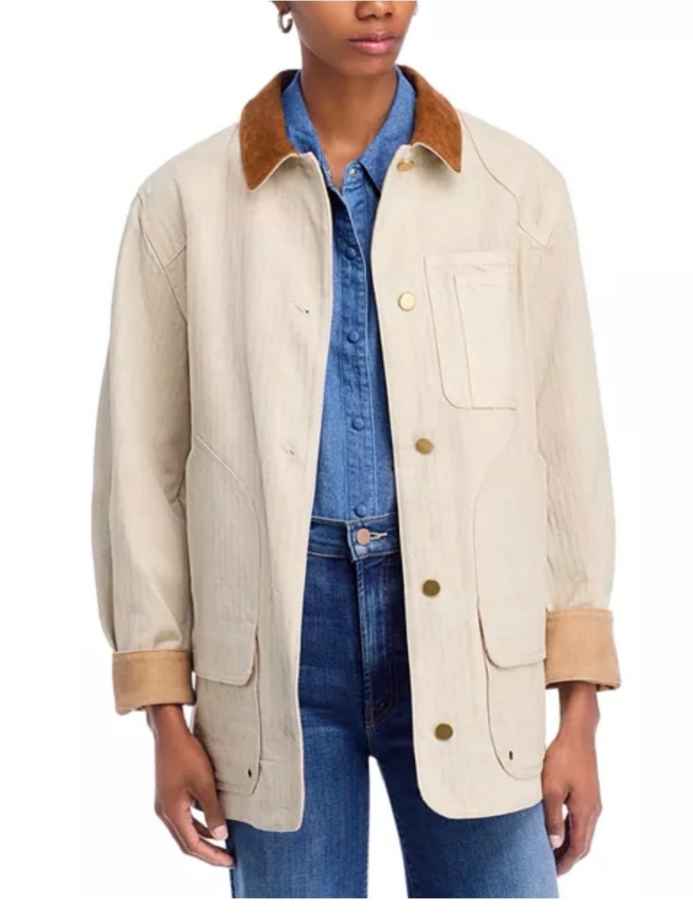 Veronica Beard Abbas Barn jacket S light oatmeal